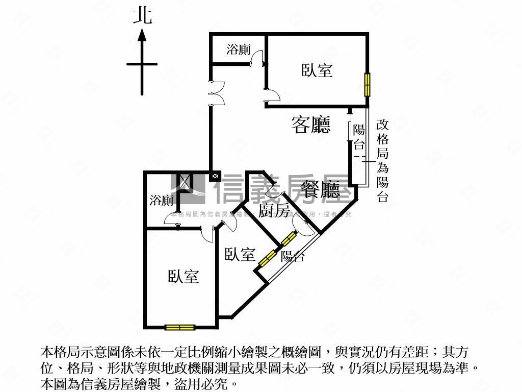 勤美商圈電梯採光三房房屋室內格局與周邊環境