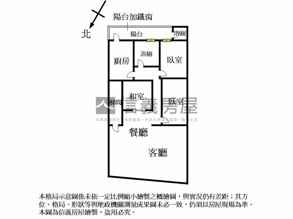 忠孝美寓黃金３樓房屋室內格局與周邊環境