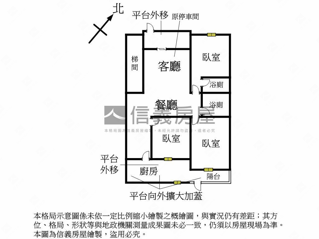 標準方正格局孝親一樓房屋室內格局與周邊環境