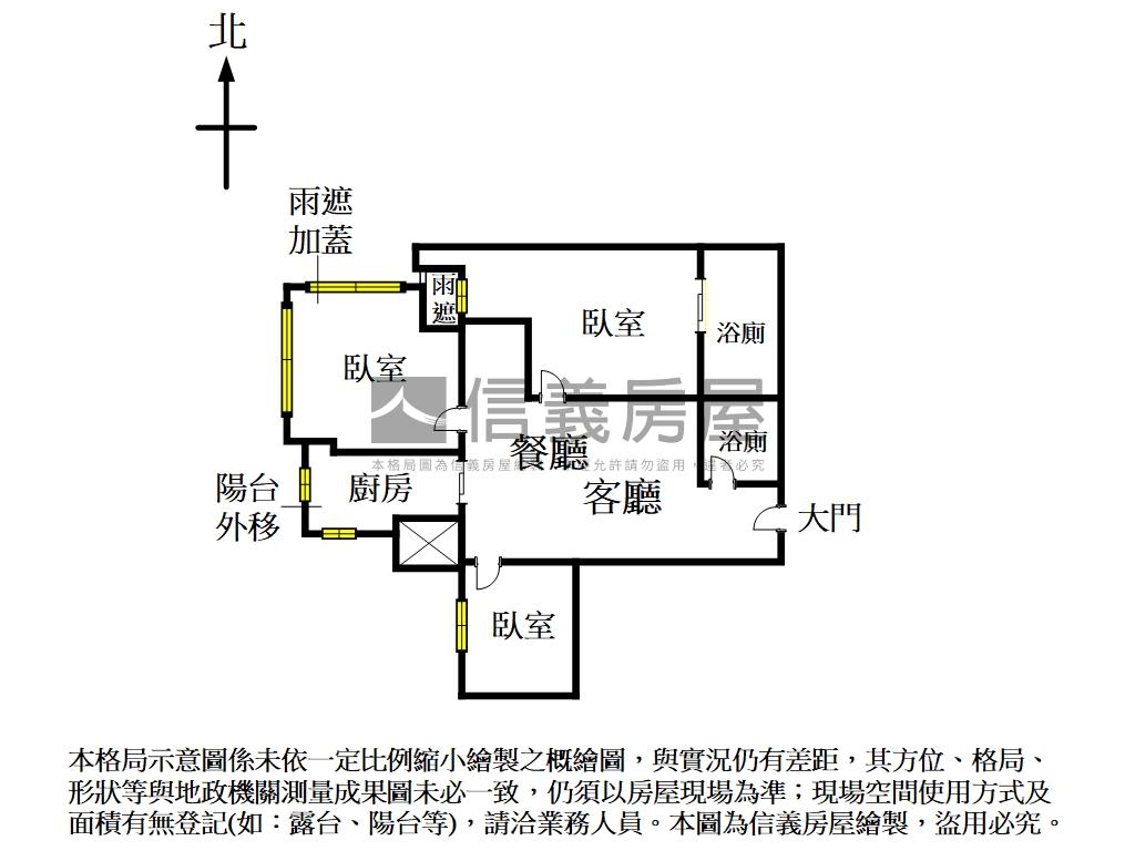 台北灣觀海渡假級景觀３房房屋室內格局與周邊環境
