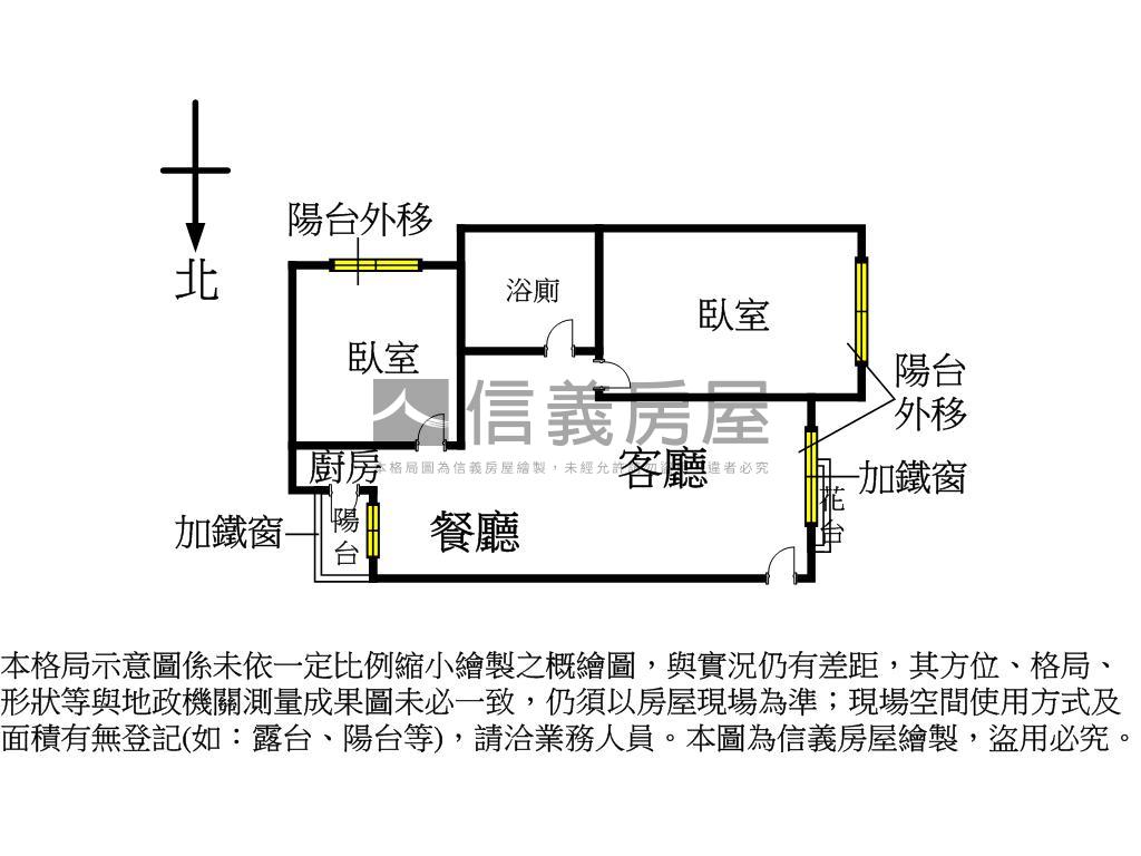 裕誠商圈公園別墅成家兩房房屋室內格局與周邊環境