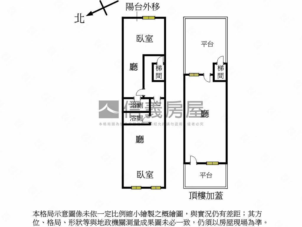 重陽路公寓－使用大空間房屋室內格局與周邊環境