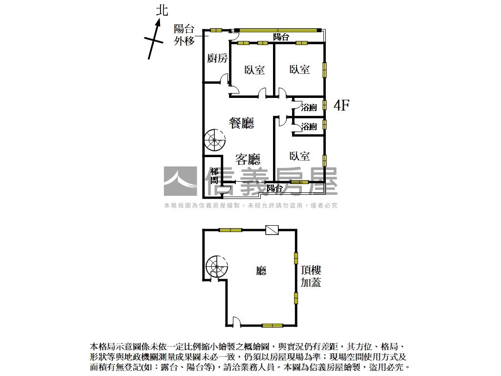 忠順方正公寓頂加房屋室內格局與周邊環境
