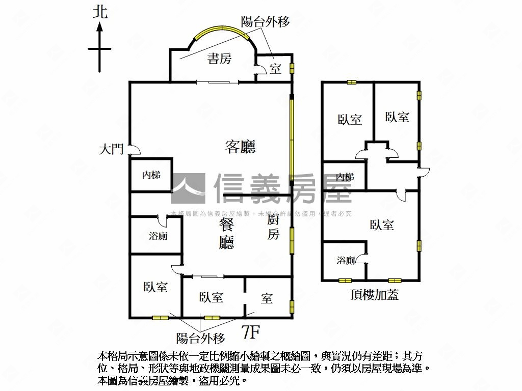 七段電梯平車花園景觀大宅房屋室內格局與周邊環境