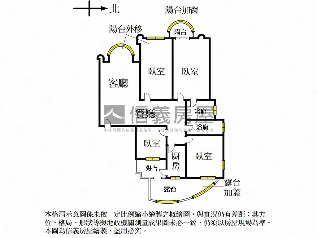 三多利方正四房房屋室內格局與周邊環境