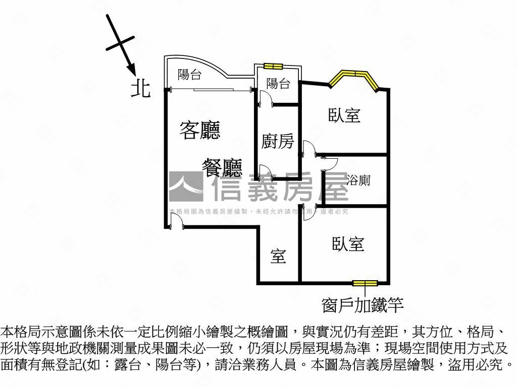 近內新市場私藏２房＋１室房屋室內格局與周邊環境