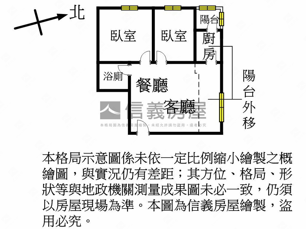 布查花園次頂樓大兩房房屋室內格局與周邊環境