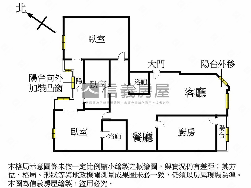 天母新城美三房房屋室內格局與周邊環境