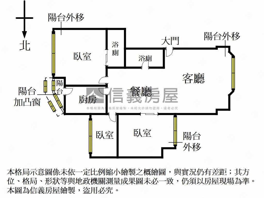 信義安和電梯美三房房屋室內格局與周邊環境