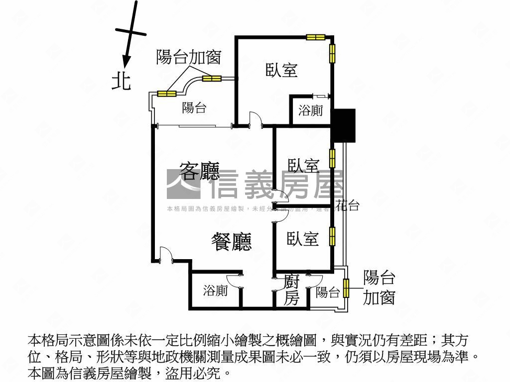 專任＊方正首購成家３房房屋室內格局與周邊環境