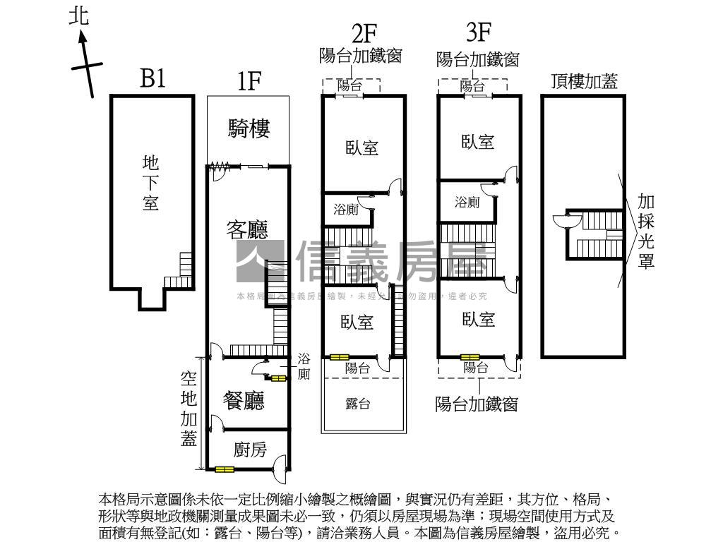近曉陽商圈騎樓透天房屋室內格局與周邊環境