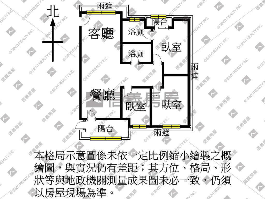 青埔面中庭後湖景三房房屋室內格局與周邊環境