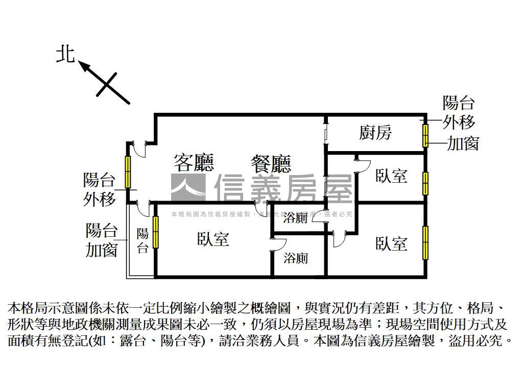 大容東街裝潢三房兩衛房屋室內格局與周邊環境