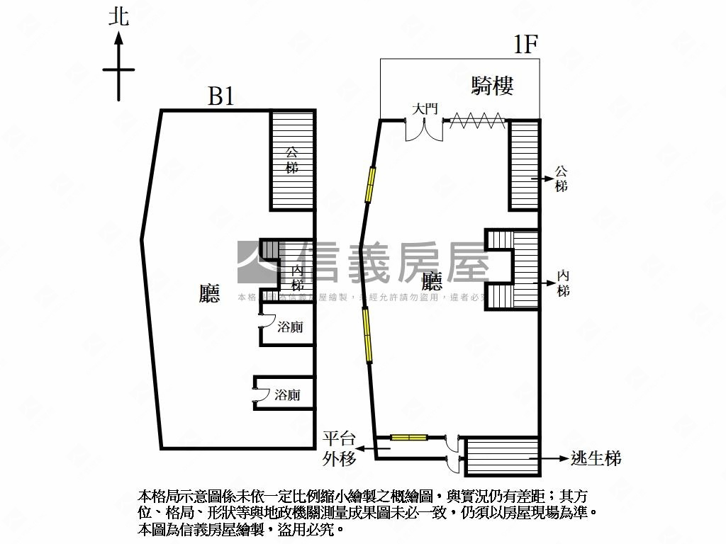 正仁愛路面寬金店面房屋室內格局與周邊環境