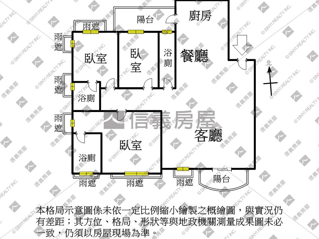 堅山謙仰景觀大三房雙平車房屋室內格局與周邊環境