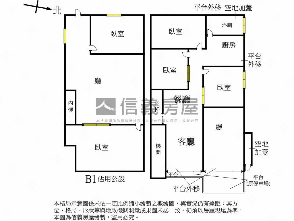 士林面寬邊間一樓房屋室內格局與周邊環境