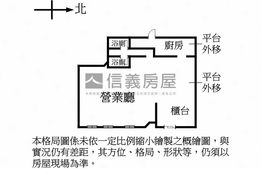 正建國北路醒目燒肉店面房屋室內格局與周邊環境