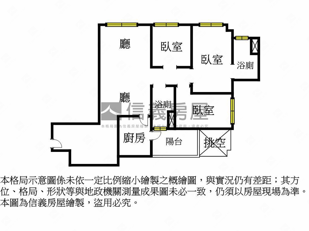 【大同莊園】景觀邊間三房房屋室內格局與周邊環境