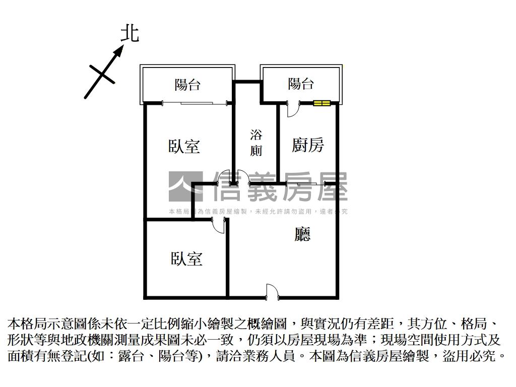 下樓捷運站～清新電梯兩房房屋室內格局與周邊環境