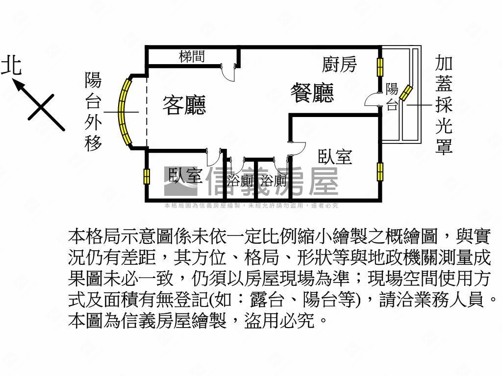 近陽明公園電梯大兩房房屋室內格局與周邊環境