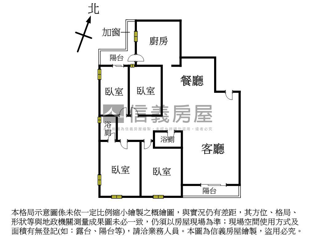 總勵大廈四維五福美四房房屋室內格局與周邊環境