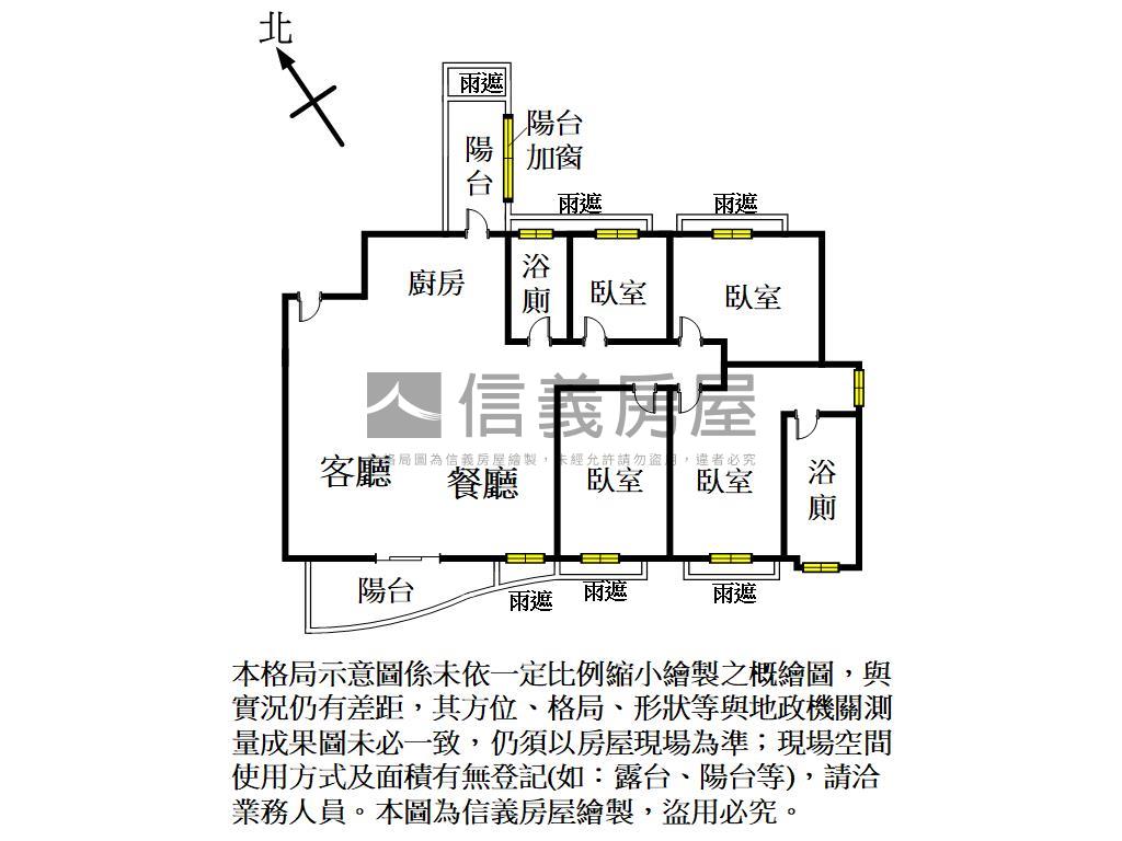 昌禾印月高質感視野四房房屋室內格局與周邊環境