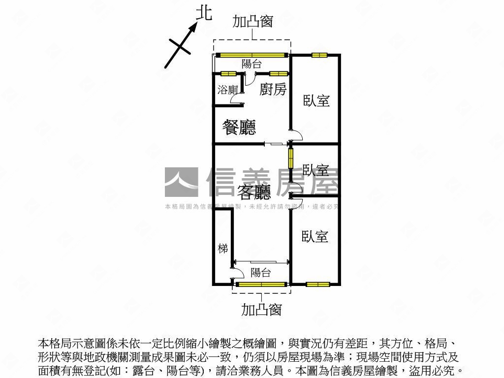 寓見陽光前後陽台美寓房屋室內格局與周邊環境