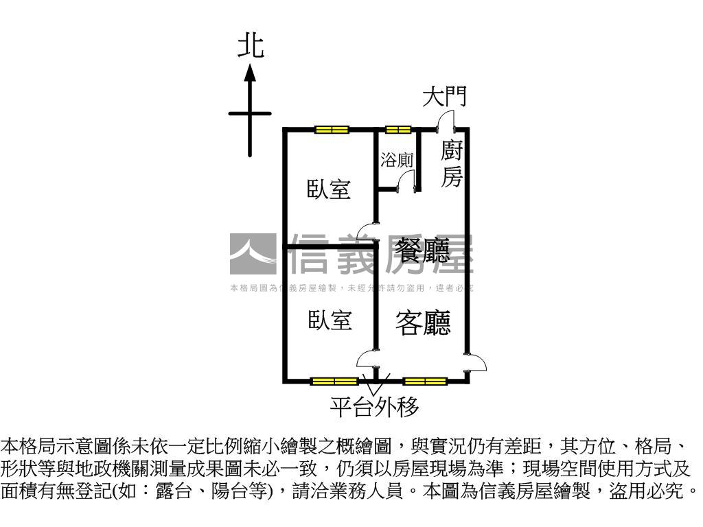 正面公園孝親２房一樓房屋室內格局與周邊環境