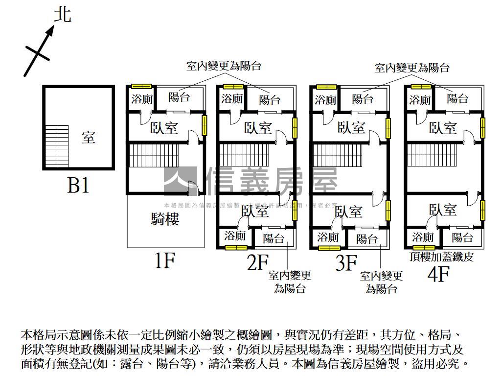 正五義街透天房屋室內格局與周邊環境
