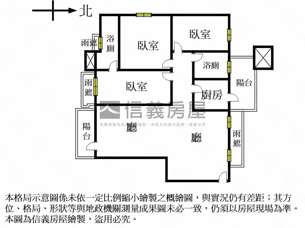 鐫豊三房輕奢美邸房屋室內格局與周邊環境