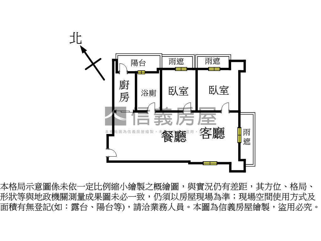 信義樂章方正兩房車位房屋室內格局與周邊環境