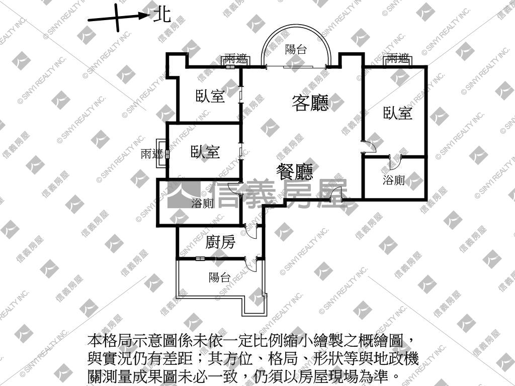 仁愛百禮３房雙車位房屋室內格局與周邊環境