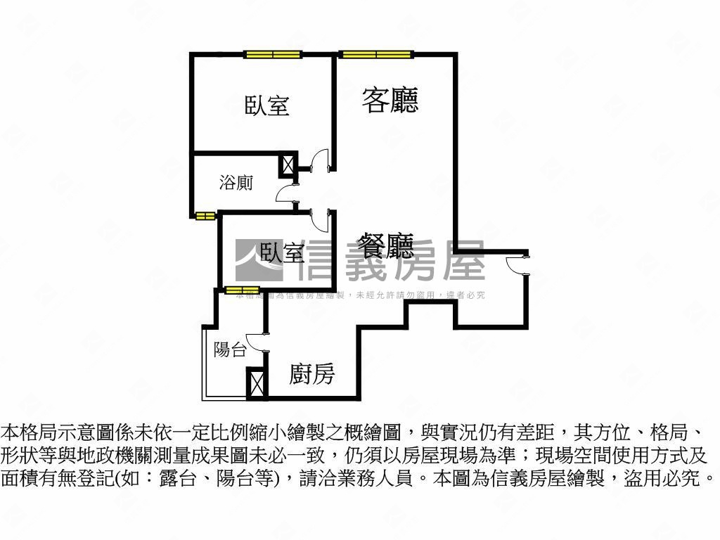 樂揚心閱８樓２房房屋室內格局與周邊環境