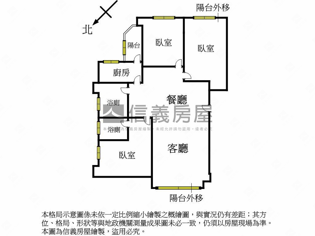 陽明天下三房車位房屋室內格局與周邊環境