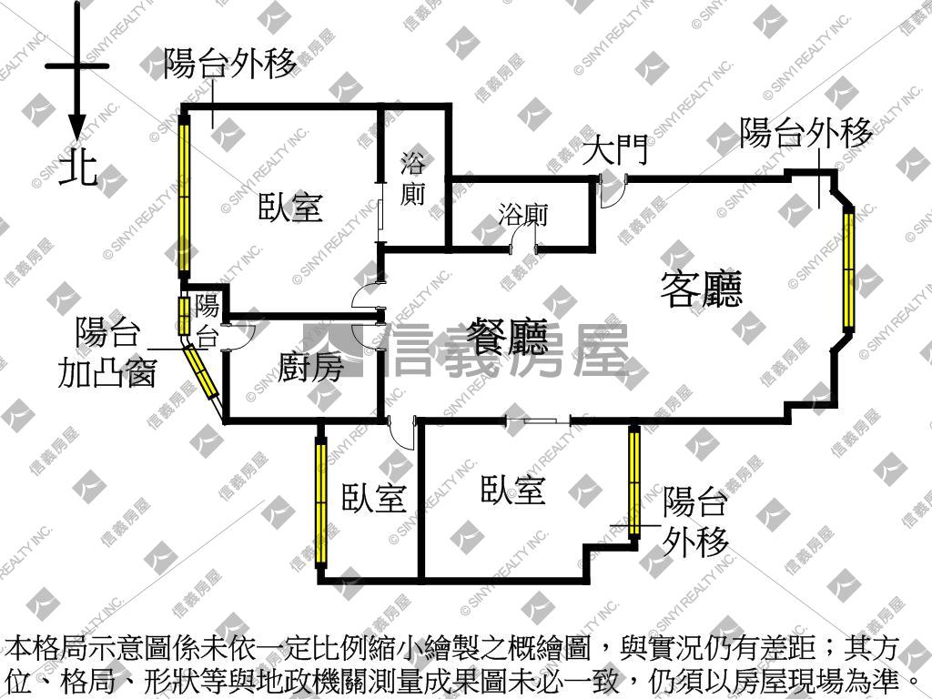 信義安和電梯美妝３房之星房屋室內格局與周邊環境