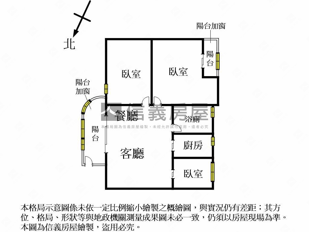 西屯電梯方正三房衛浴開窗房屋室內格局與周邊環境