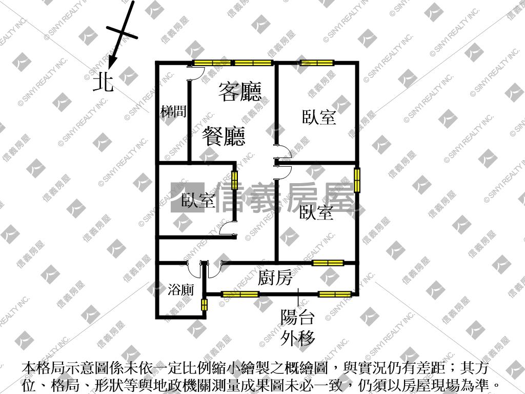 亞東捷運邊間方正三房房屋室內格局與周邊環境