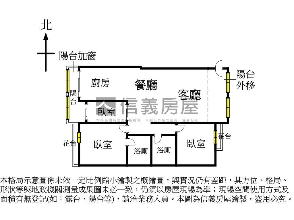 領袖勳章高樓層美三房房屋室內格局與周邊環境