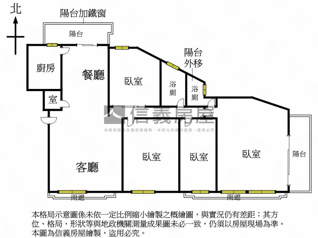 天母中心★邊間電梯四房房屋室內格局與周邊環境