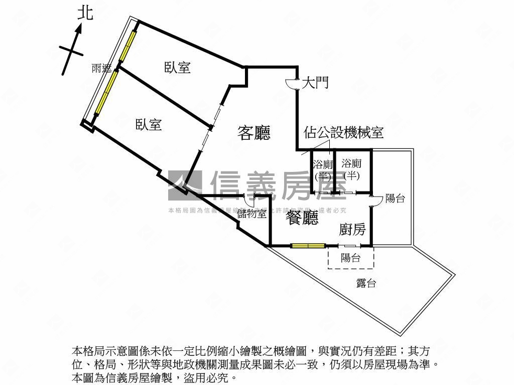 捷運電梯美式風格精品２房房屋室內格局與周邊環境