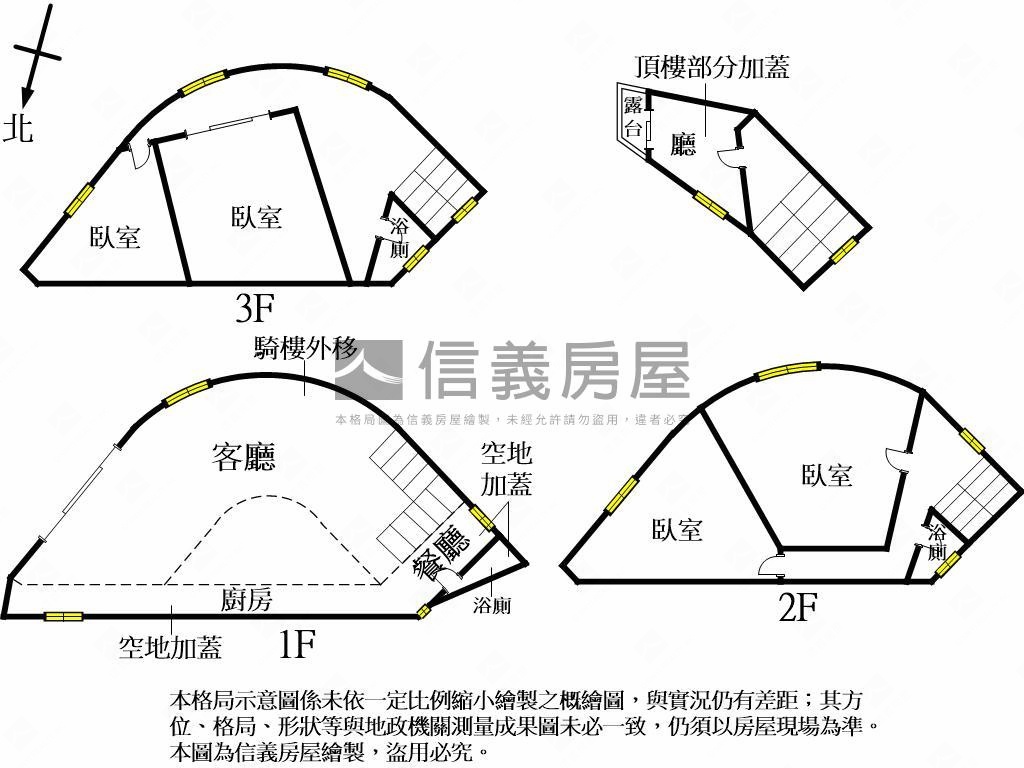 正西勢街路角店住合一房屋室內格局與周邊環境