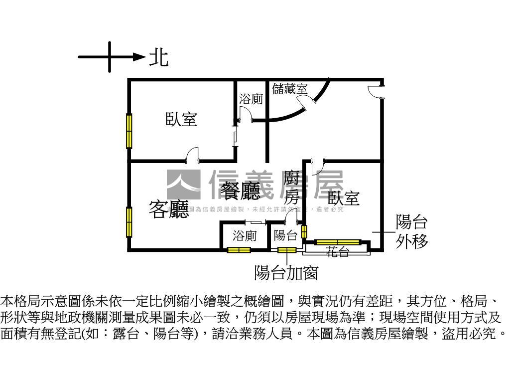 時尚精美兩房＋車位房屋室內格局與周邊環境