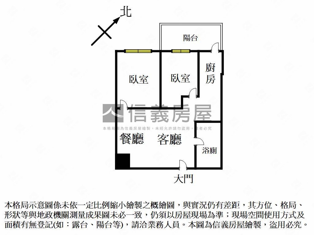 全新未住兩房捷運宅Ｅ房屋室內格局與周邊環境