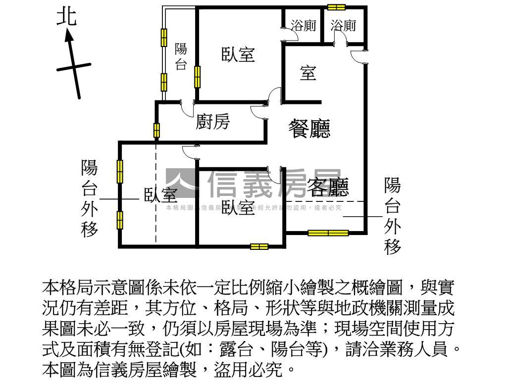 專任甜蜜薪家三房一室平車房屋室內格局與周邊環境