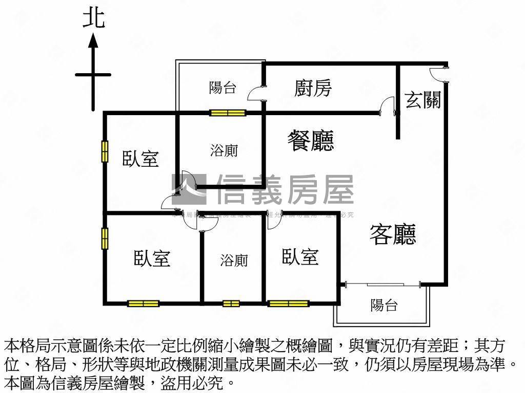 ★敦美近捷運低總三房頂樓房屋室內格局與周邊環境