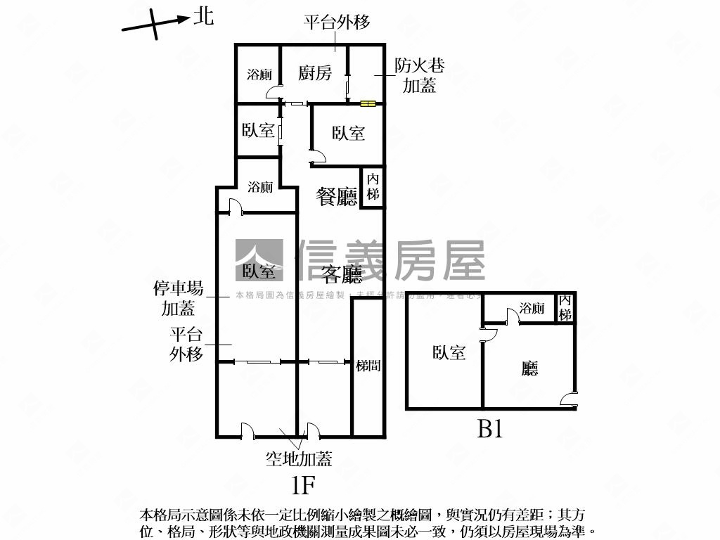 大空間免爬梯美裝潢房屋室內格局與周邊環境