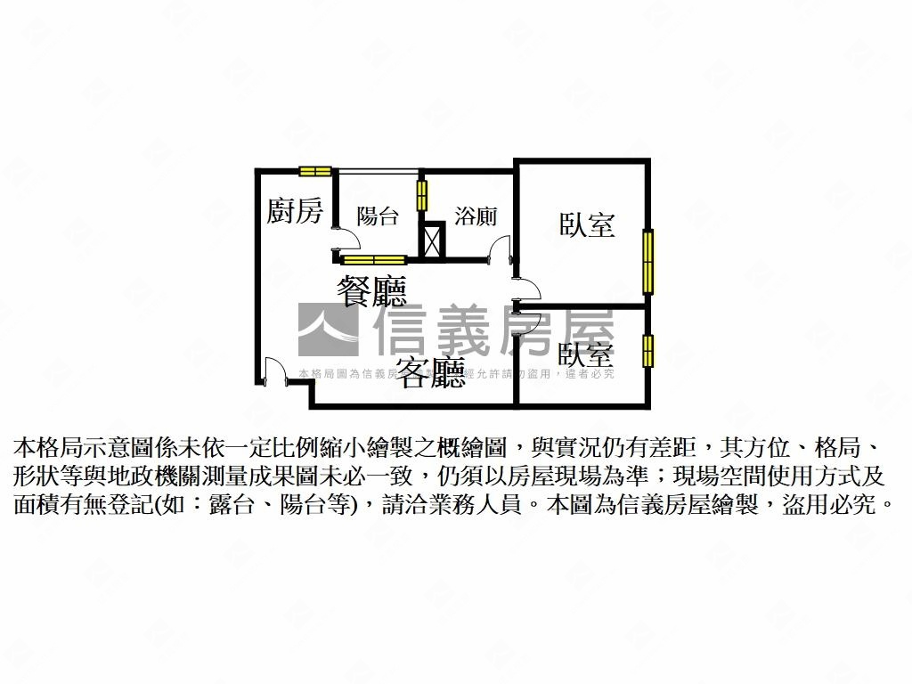 沅陞幸福邊間住宅挑高兩房房屋室內格局與周邊環境