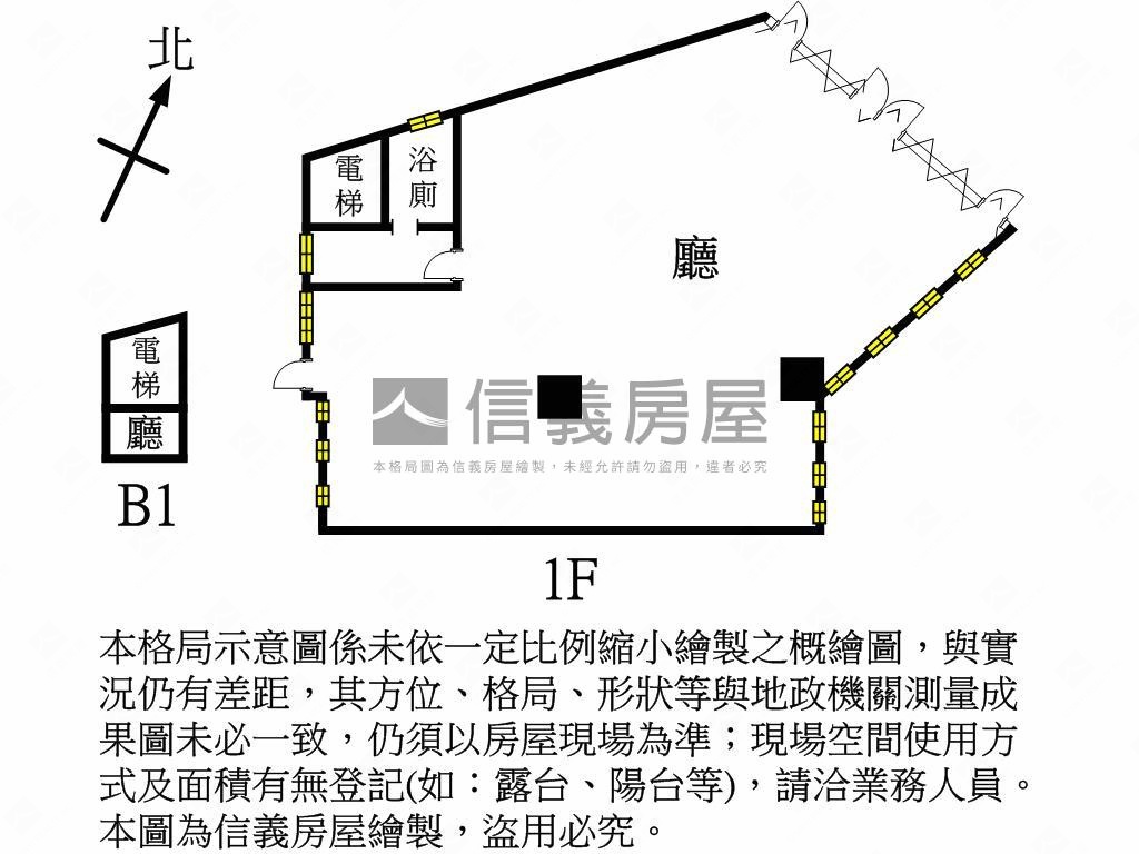 翫寶龍Ｓ１金店面６車位房屋室內格局與周邊環境
