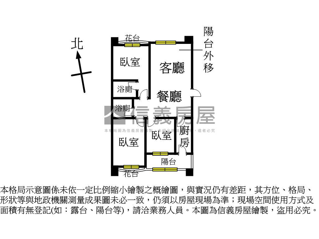 近藝文台北桃源美三房車位房屋室內格局與周邊環境
