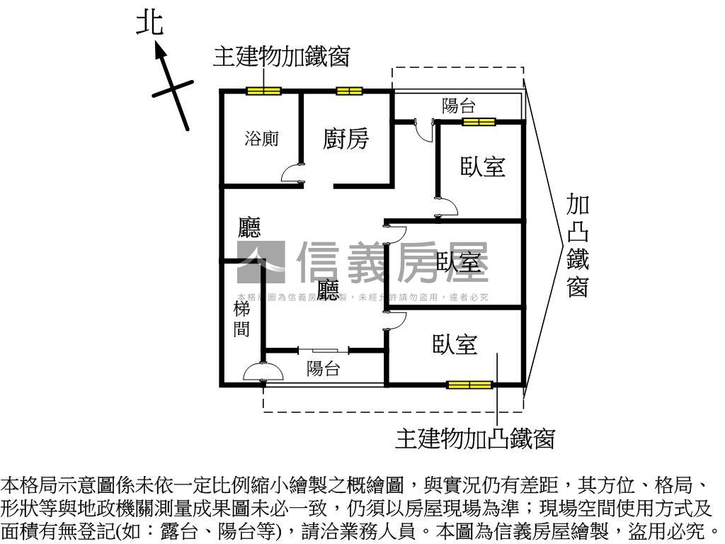 捷運２線３站雙陽台大空間房屋室內格局與周邊環境